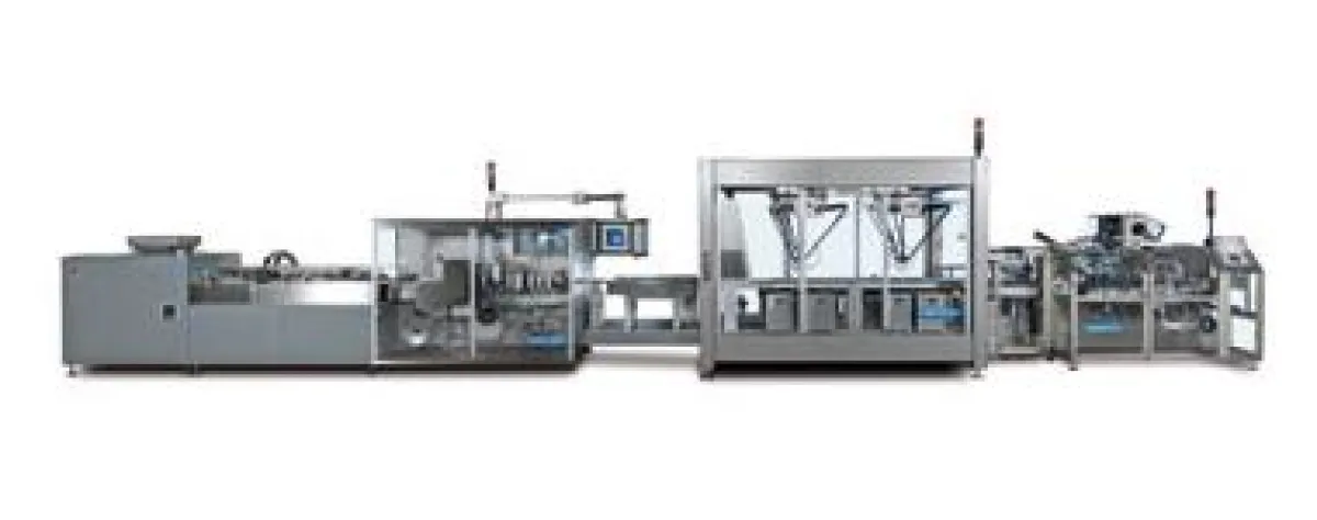 Siebler Streifenverpackungslinie HM 1E/240 für Brausetabletten