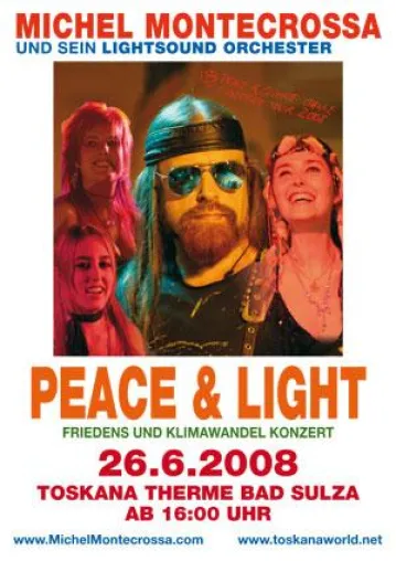 Bild: Michel Montecrossa setzt Erfolg in Toskana Therme mit meditativem Friedens und Klimawandel Konzert weiter fort