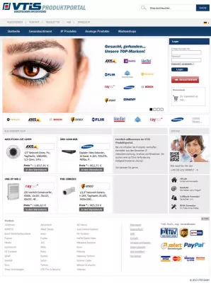 Bild: Über 5.000 Produkte rund um IP-basierte Videoüberwachung im VTIS Produktportal