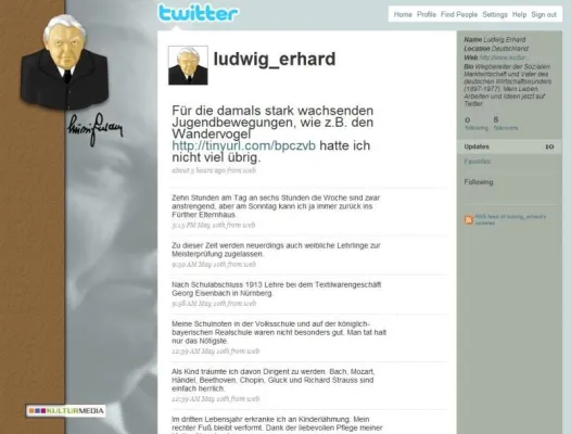 Bild: Ludwig Erhard twittert im Internet