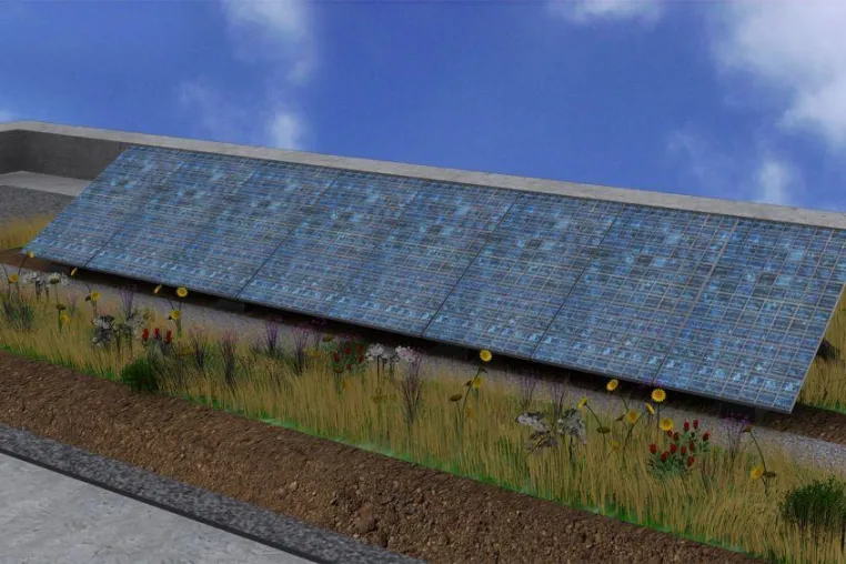 Bild: „SolarGrünDach“ als 3-D-Animation im Internet