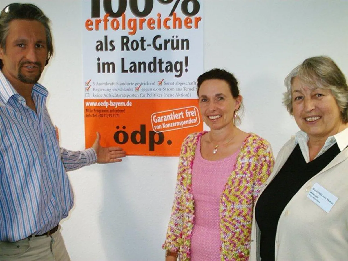 ödp-Gesundheitsexperte Semonsky, Gräfin Wolfskeel, Stadträtin von Walter (v.l.)