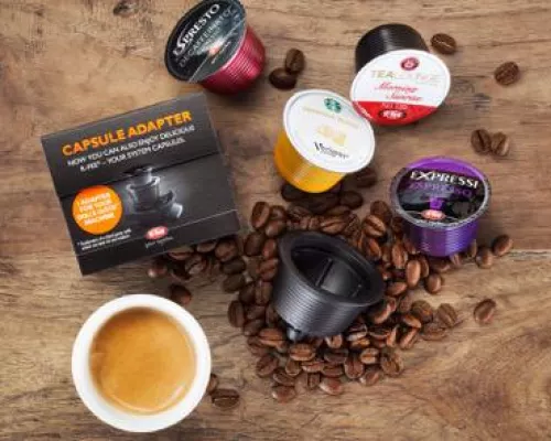 Jetzt neu: Mit dem K-fee Kapsel-Adapter passen nun auch Alternativkapseln in Dolce-Gusto®*- Maschinen Bild: Jetzt neu: Mit dem K-fee Kapsel-Adapter passen nun auch Alternativkapseln in Dolce-Gusto®*- Maschinen