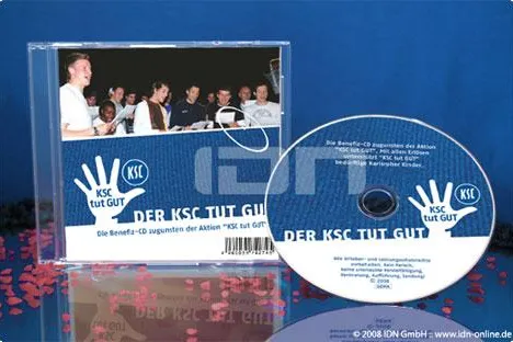 IDN ist Hersteller der CDs für die Aktion „KSC tut GUT“ Bild: IDN ist Hersteller der CDs für die Aktion „KSC tut GUT“