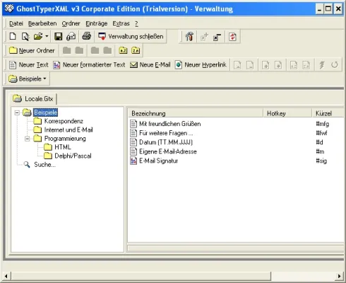 Bild: GhostTyper XML 3.0: Zeit sparen beim Tippen