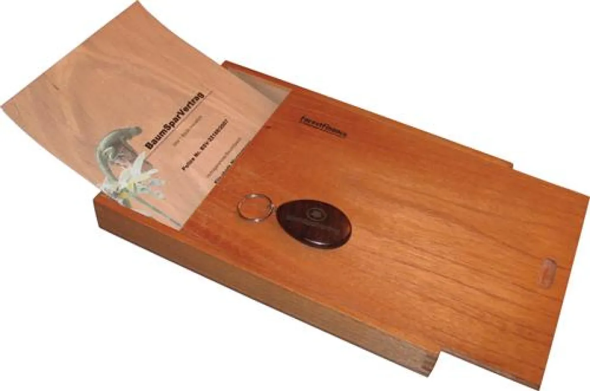 Der GeschenkBaum: das nachhaltige Konfirmationsgeschenk in einer anspruchsvollen Zedernholzschatulle