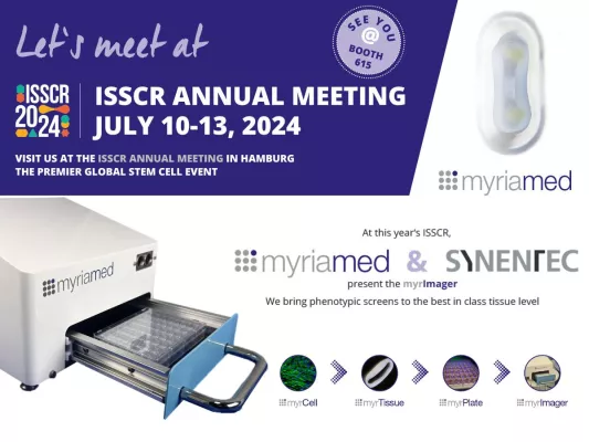 Bild: Weltpremiere – myriamed und SYNENTEC präsentieren auf dem ISSCR Annual Meeting in Hamburg den myrImager