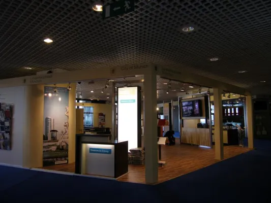 Bild: Landeshauptstadt München auf der MIPIM 2009 - Als Branchentreff lockt der Stand erneut zahlreiche Besucher.