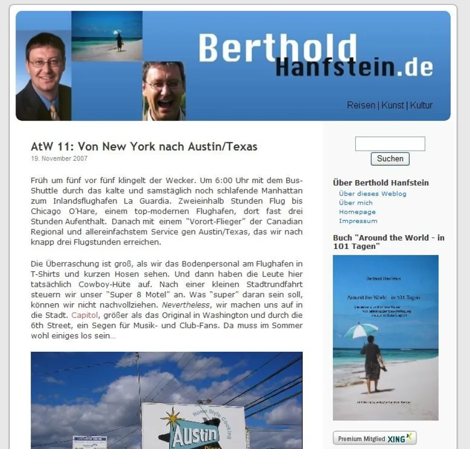 Neues Reise-Weblog BertholdHanfstein.de