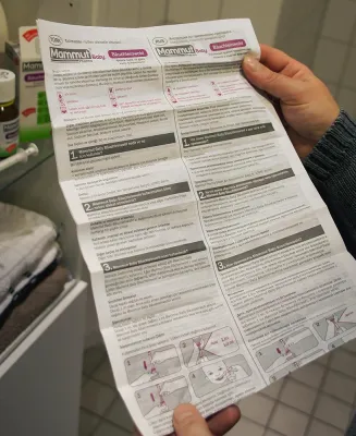 Bild: Beipackzettel von Mammut Pharma: Laut Apotheken-Fachmagazin besonders verbraucherfreundlich