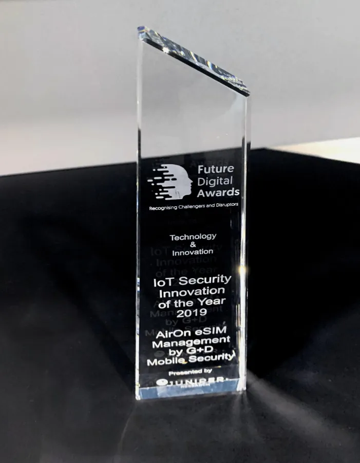 G+D Mobile Security ist der Gewinner der Kategorie IoT-Innovation. (Quelle: G+D Mobile Security)