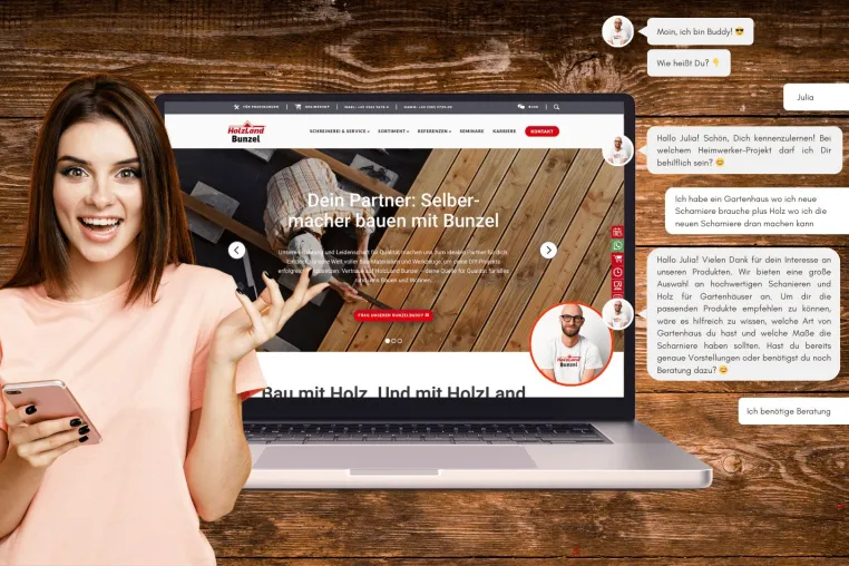 Bild: HolzLand Bunzel und OSM.marketing: Gemeinsam in die digitale Zukunft mit KI & "BunzelBuddy"
