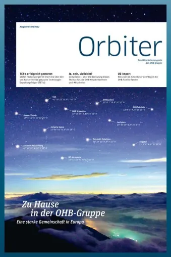ORBITER ab sofort in der Umlaufbahn – moskito realisiert das neue Mitarbeitermagazin der OHB AG. Bild: ORBITER ab sofort in der Umlaufbahn – moskito realisiert das neue Mitarbeitermagazin der OHB AG.