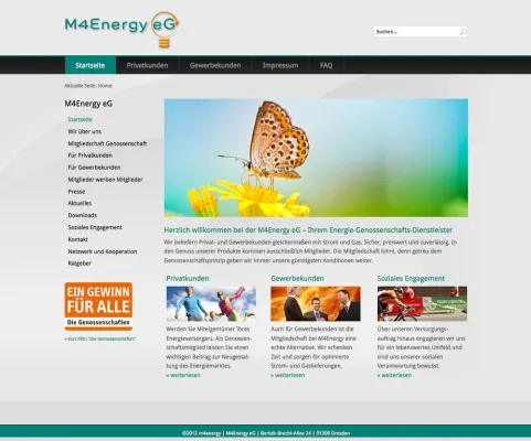 Bild: Relaunch: Energiegenossenschaft M4Energy mit frischem neuen Look im Netz