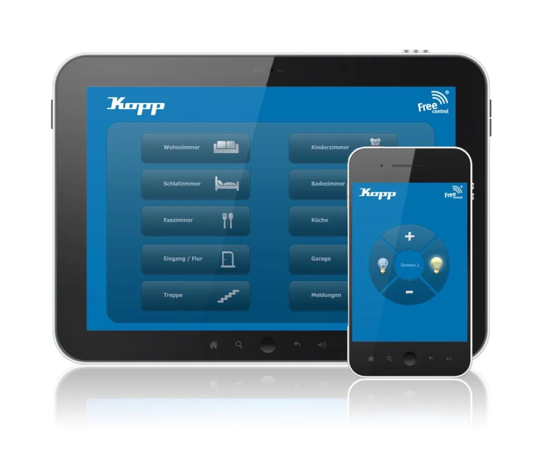 Zugriff auf alle Funktionen per Smartphone oder Tablet