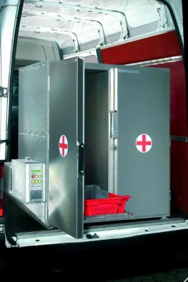 Bild: BTS: Der ThermoContainer für die mobile Blutspende jetzt mit GSM/GPS-Modul