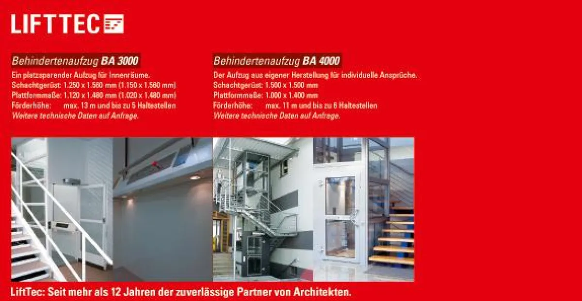 Behindertenaufzüge BA 4000 + BA 3000