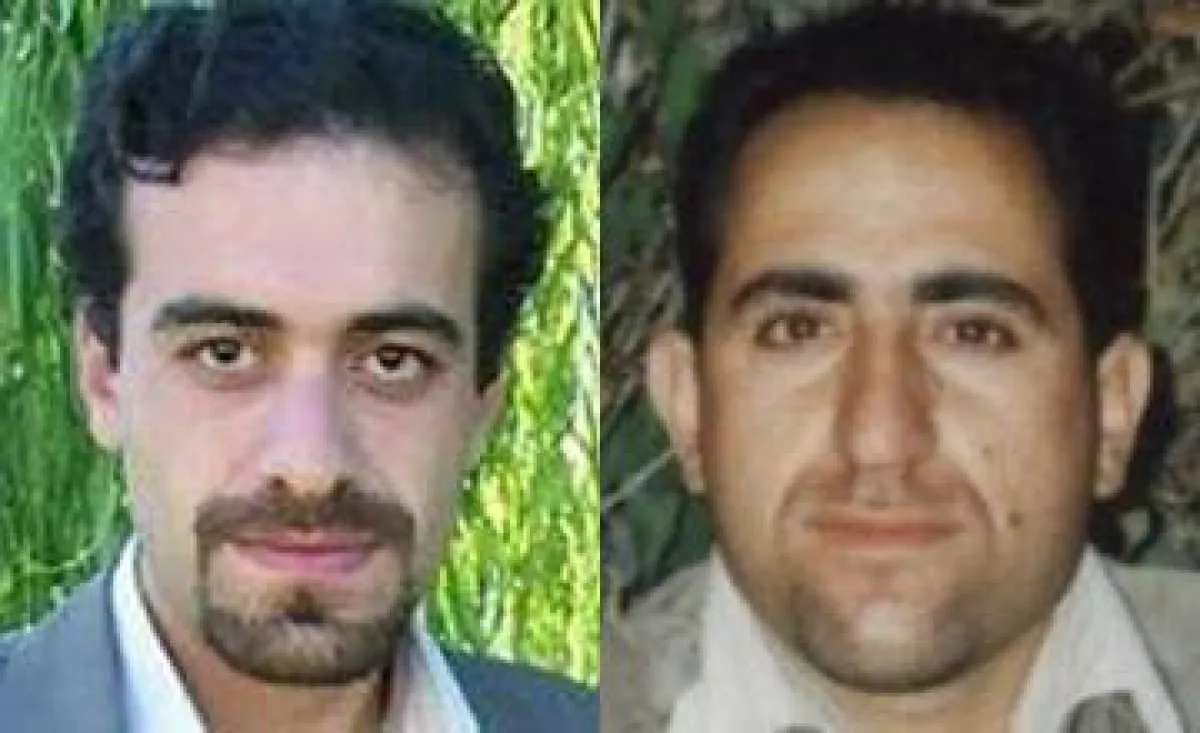 Adnan Hassanpur und Abdulwahed Hiwa Butimar: zwei zum Tode verurteilte kurdische Journalisten im Iran. Bild: iranianminorityshumanrights.org