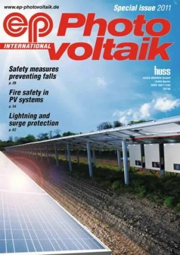 Bild: Fachzeitschrift ep Photovoltaik von HUSS-MEDIEN wird international