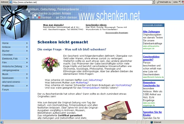 Bild: Schenken.net - Geschenkideen und Präsente für Familie, Freunde, Arbeitskollegen, Geschäftsfreunde