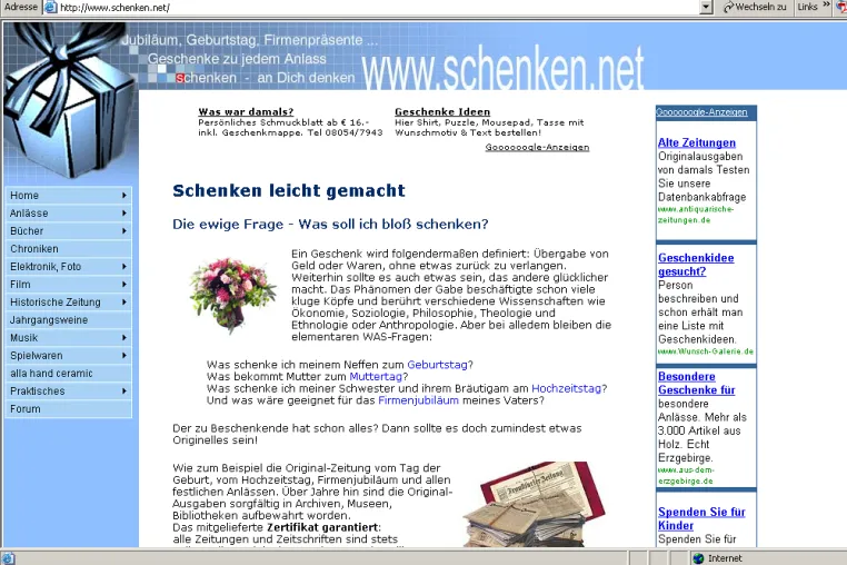 Bild: Schenken.net - Geschenkideen und Präsente für Familie, Freunde, Arbeitskollegen, Geschäftsfreunde