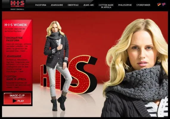 So findet jeder die perfekte Jeans: H.I.S Endverbraucher-Website his-jeans.com im neuen Design Bild: So findet jeder die perfekte Jeans: H.I.S Endverbraucher-Website his-jeans.com im neuen Design