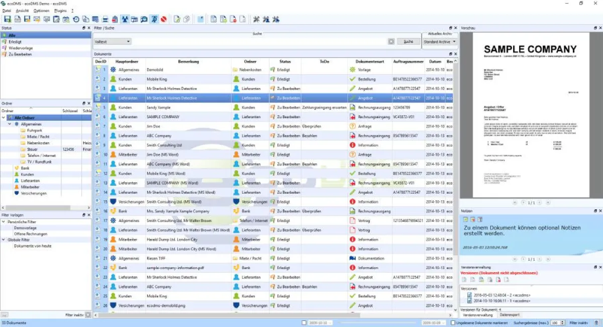 ecoDMS: Das weltweit günstigste, deutschsprachige Archivsystem