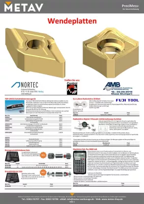 Bild: PreciMess der Wendeplattenkatalog von Metav Werkzeuge