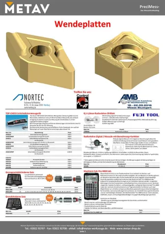 Bild: PreciMess der Wendeplattenkatalog von Metav Werkzeuge