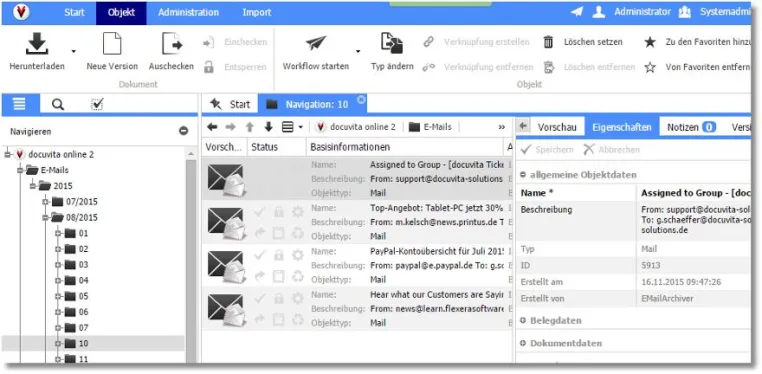 Gesetzeskonforme E-Mail-Archivierung und Dokumentenmanagement in der deutschen Cloud Bild: Gesetzeskonforme E-Mail-Archivierung und Dokumentenmanagement in der deutschen Cloud