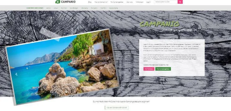 Campanio: Camping-Begleiter statt nüchterner Camping-Webseite Bild: Campanio: Camping-Begleiter statt nüchterner Camping-Webseite