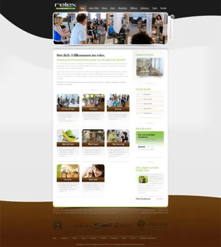 Bild: Die neue Website des relex in Schwäbisch Gmünd: Premium-Design für einen Premium-Fitnessclub