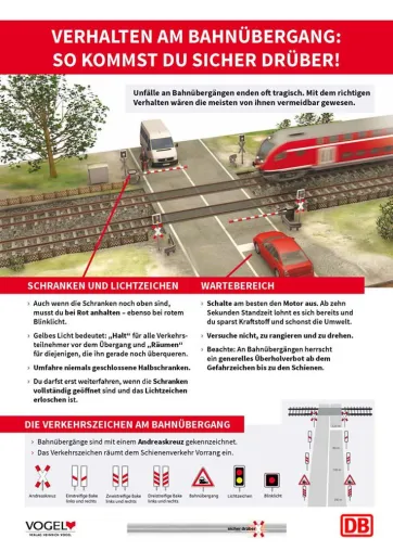 Kooperation: Sicher über den Bahnübergang Bild: Kooperation: Sicher über den Bahnübergang