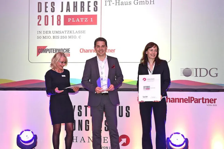 Kunden küren IT-HAUS GmbH zum „Besten Systemhaus 2018“ Bild: Kunden küren IT-HAUS GmbH zum „Besten Systemhaus 2018“