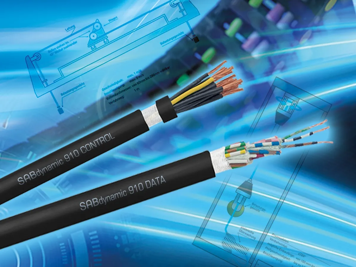 Dauerflexible Leitungen SABdynamic 910 erfüllen Biege- und Torsionsanforderungen (© SAB Bröckskes GmbH & Co. KG)