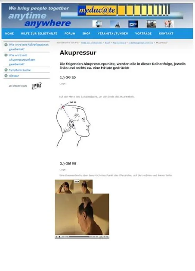 Meduc@ate gibt Hilfe zur Selbsthilfe in Ton, Text und Bild.