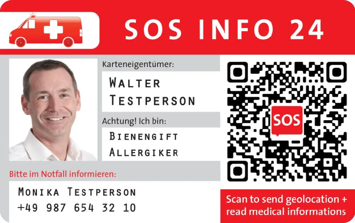 SOS Info 24 Notfallkarte