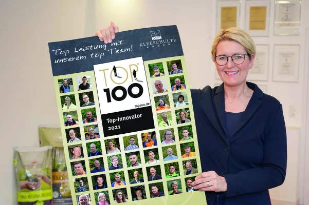 Bild: Kleeschulte Erden TOP100 Innovator in Deutschland und Finalist beim Deutschen Nachhaltigkeitspreis Design