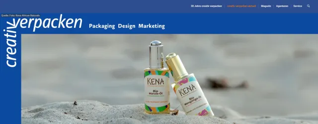 Bild: KENA African Naturals in „creativ verpacken“: Naturkosmetik mit Herkunft, Haltung und Design