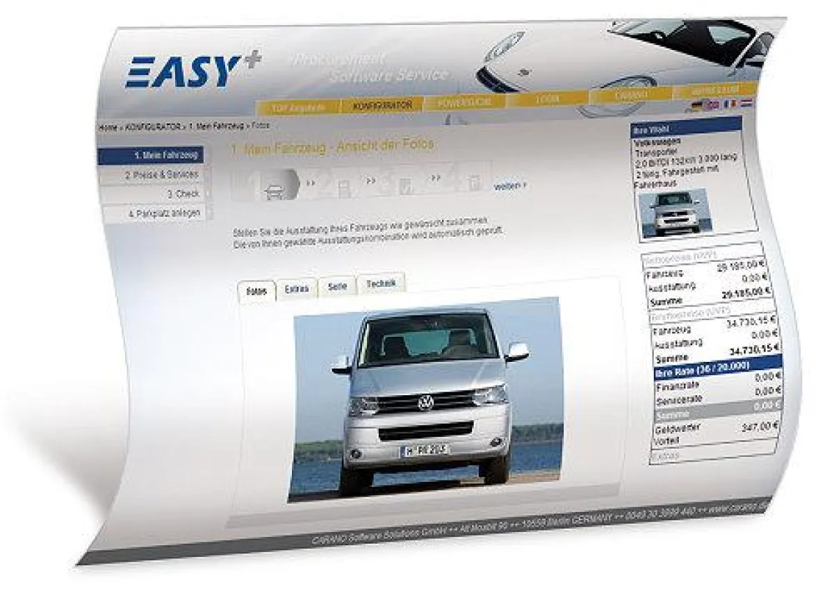 Nutzfahrzeuge-Verwaltung mit EASY+ Portal von Carano