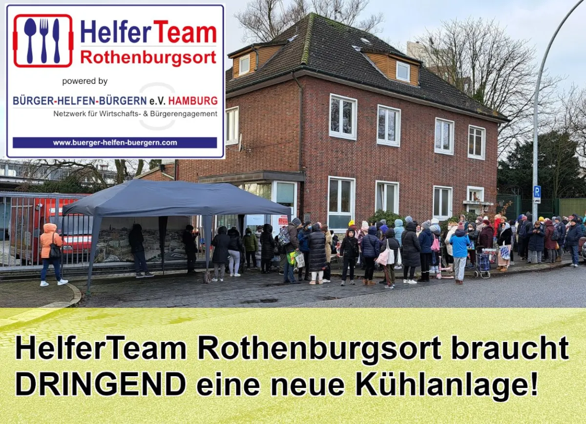 HelferTeam Rothenburgsort braucht dringend eine neue Kühlanlage (© Bürger helfen Bürgern e.V. Hamburg)