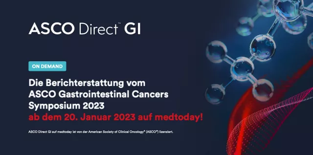 Pressemitteilung: ASCO Direct GI 2023 - die virtuelle Berichterstattung des ASCO GI 2023 Bild: Pressemitteilung: ASCO Direct GI 2023 - die virtuelle Berichterstattung des ASCO GI 2023