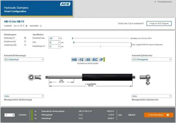 Bild: Neues ACE-Onlinetool für Ölbremsen und hydraulische Bremszylinder