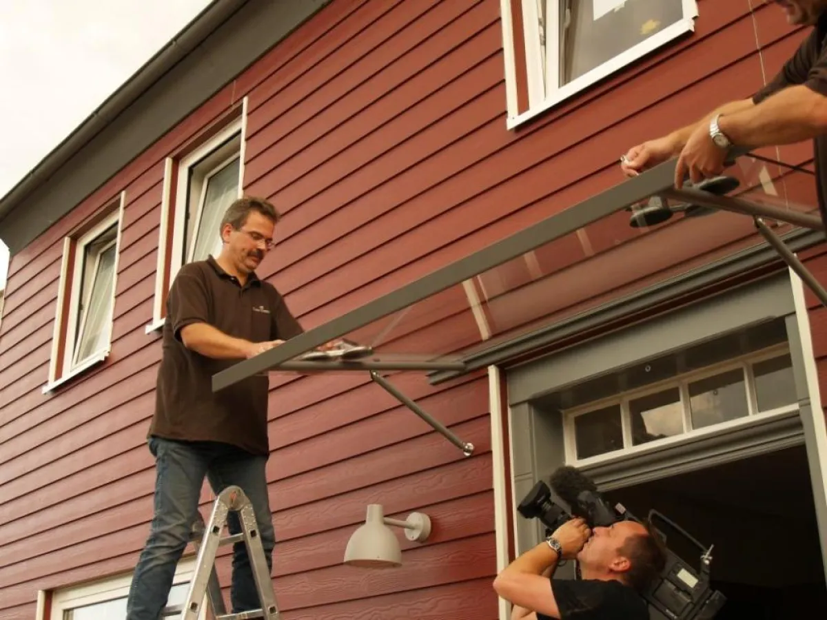 Beim Dreh von Wohnen in 4 Wänden