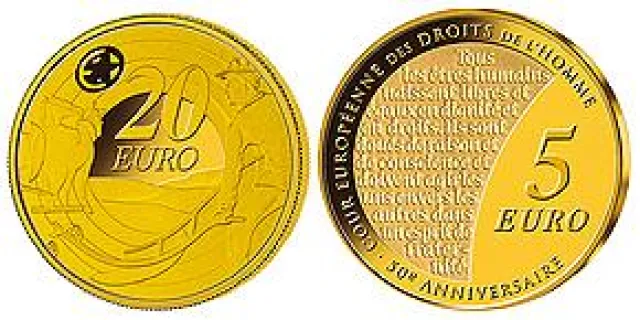 Bild: Gold-Euros im Miniatur-Format