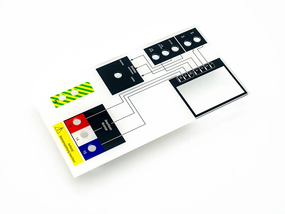 Frontblende aus Kunststoff farbig bedruckt (© PB Produkte Beschriften e. K.)