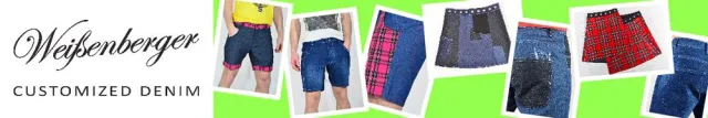 Bild: FS2014: Weißenberger Shorts und Wickelröcke aus leichtem Jeans kombiniert mit farbenkräftigem Schottenkaro