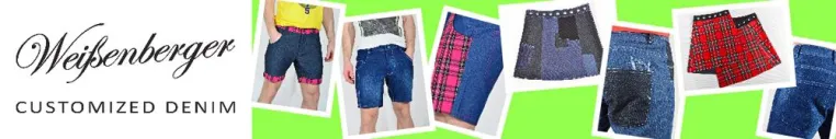 FS2014: Weißenberger Shorts und Wickelröcke aus leichtem Jeans kombiniert mit farbenkräftigem Schottenkaro Bild: FS2014: Weißenberger Shorts und Wickelröcke aus leichtem Jeans kombiniert mit farbenkräftigem Schottenkaro
