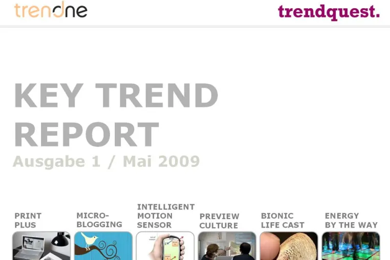 Schlüsseltrends - TrendONE und trendquest veröffentlichen ersten Key Trend Report Bild: Schlüsseltrends - TrendONE und trendquest veröffentlichen ersten Key Trend Report