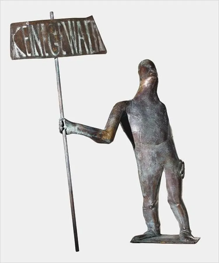 Waldemar Otto: Demonstrant III, 2009, Bronze H 59 cm, Foto: Rüdiger Lubricht, Worpswede